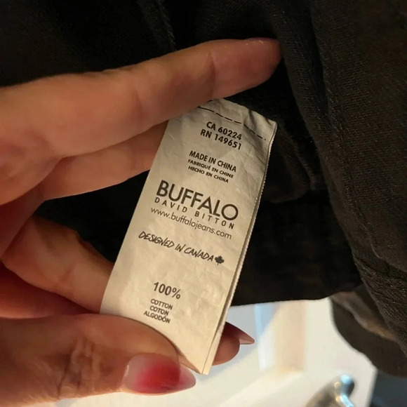 Men’s Black Denim Jacket with Faux Leather sleeves - Picture 8 of 12